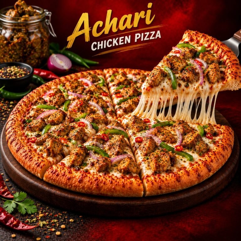 Achari Chicken Pizza